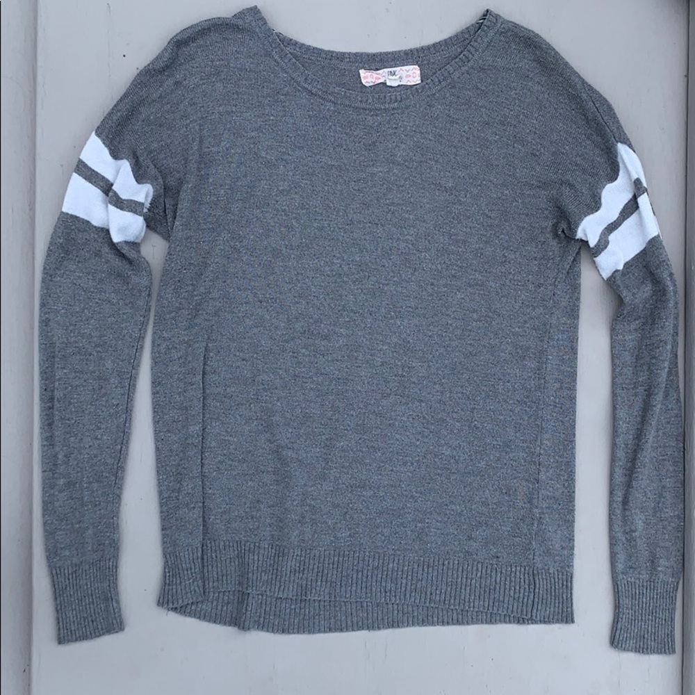 Striped Sleeve Sweater